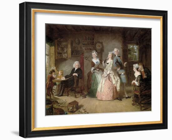 Measuring Heights-William Powell Frith-Framed Premium Giclee Print