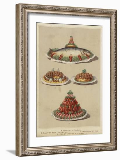 Meat and Seafood Dishes-null-Framed Giclee Print