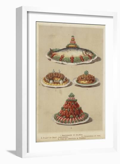 Meat and Seafood Dishes-null-Framed Giclee Print