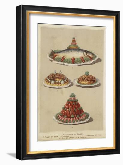 Meat and Seafood Dishes-null-Framed Giclee Print