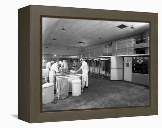 Meat Dressing at the Danish Bacon Co, Kilnhurst, South Yorkshire, 1957-Michael Walters-Framed Premier Image Canvas