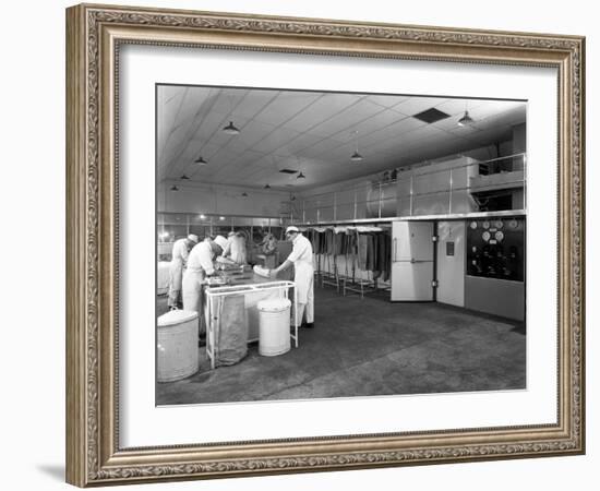 Meat Dressing at the Danish Bacon Co, Kilnhurst, South Yorkshire, 1957-Michael Walters-Framed Photographic Print