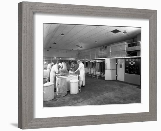 Meat Dressing at the Danish Bacon Co, Kilnhurst, South Yorkshire, 1957-Michael Walters-Framed Photographic Print