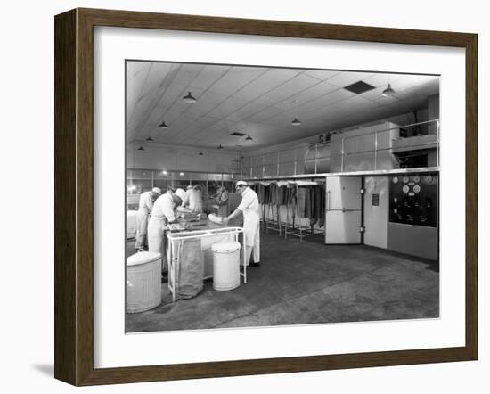 Meat Dressing at the Danish Bacon Co, Kilnhurst, South Yorkshire, 1957-Michael Walters-Framed Photographic Print