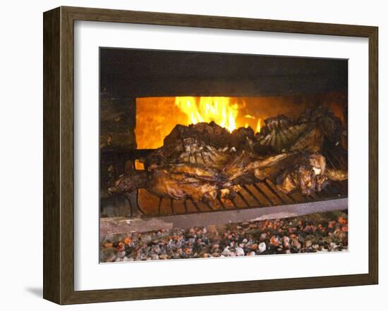 Meat on the Grill, Bodega Pisano Winery, Progreso, Uruguay-Per Karlsson-Framed Photographic Print