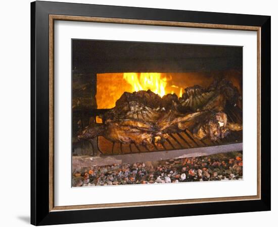 Meat on the Grill, Bodega Pisano Winery, Progreso, Uruguay-Per Karlsson-Framed Photographic Print