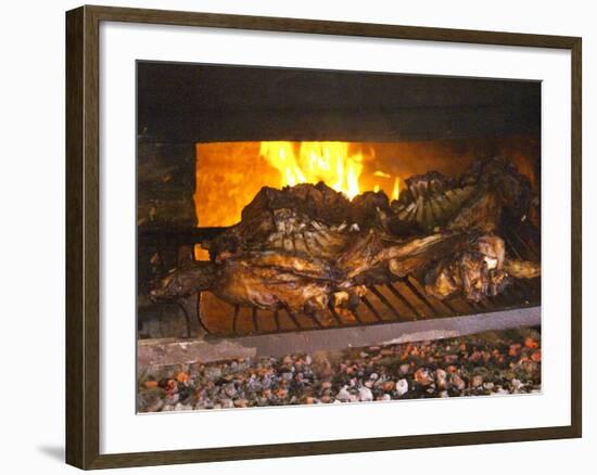 Meat on the Grill, Bodega Pisano Winery, Progreso, Uruguay-Per Karlsson-Framed Photographic Print