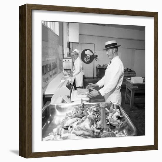 Meat Packing at a South Yorkshire Meat Processing Company, 1972-Michael Walters-Framed Photographic Print