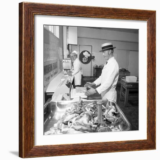 Meat Packing at a South Yorkshire Meat Processing Company, 1972-Michael Walters-Framed Photographic Print