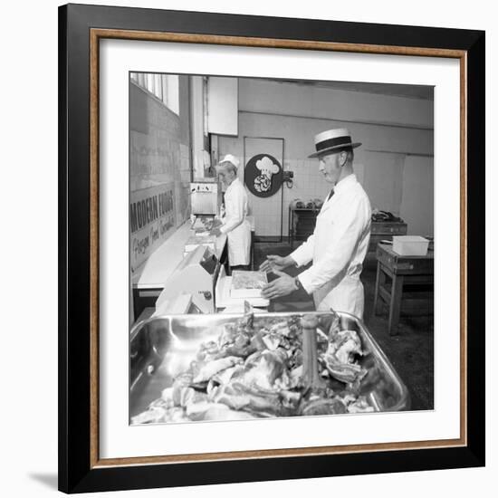 Meat Packing at a South Yorkshire Meat Processing Company, 1972-Michael Walters-Framed Photographic Print