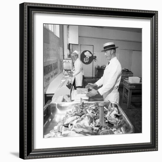 Meat Packing at a South Yorkshire Meat Processing Company, 1972-Michael Walters-Framed Photographic Print