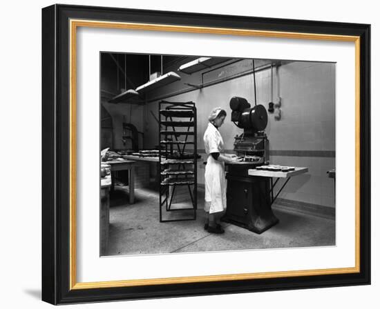 Meat Pie Production, Rawmarsh, South Yorkshire, 1959-Michael Walters-Framed Photographic Print