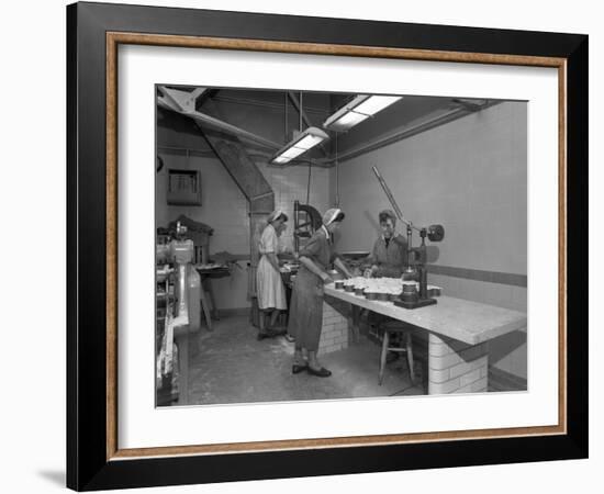 Meat Pie Production, Rawmarsh, South Yorkshire, 1959-Michael Walters-Framed Photographic Print