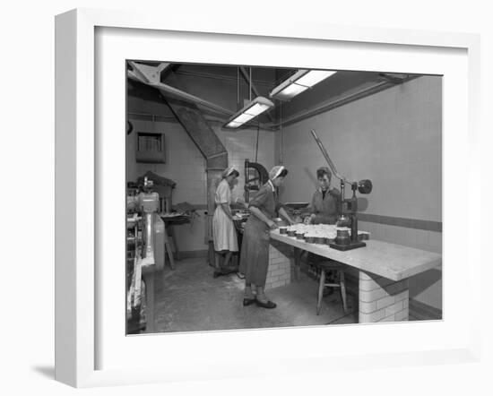 Meat Pie Production, Rawmarsh, South Yorkshire, 1959-Michael Walters-Framed Photographic Print