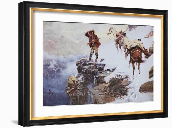Meat's not Meat 'Til It's in the Pan-Charles Marion Russell-Framed Premium Giclee Print