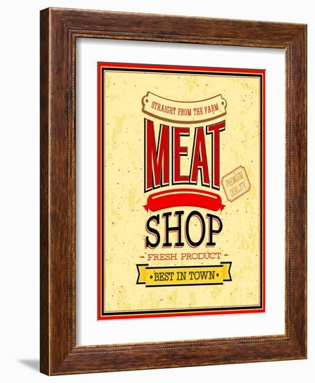 Meat Shop Design-MiloArt-Framed Art Print