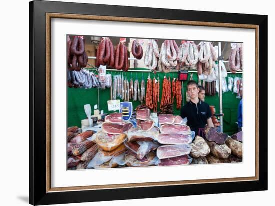 Meat Stall in Market in Spain-Felipe Rodriguez-Framed Photographic Print