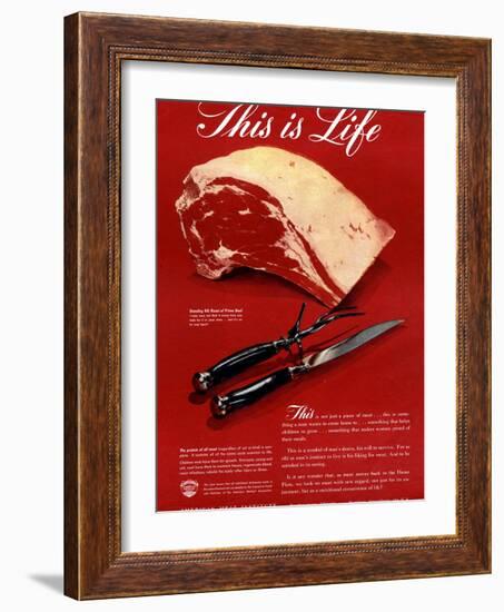 Meat, USA, 1940-null-Framed Giclee Print