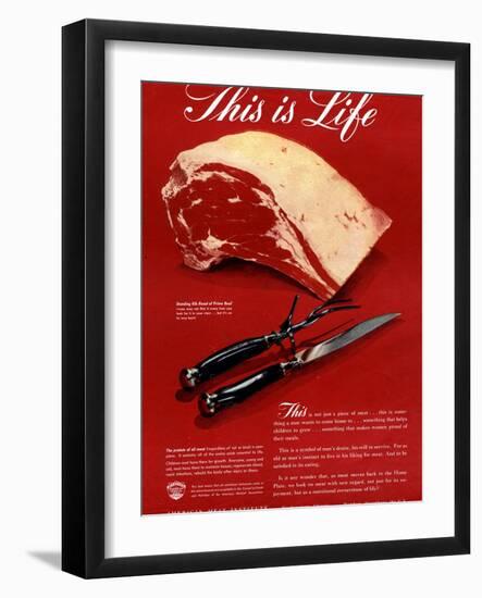 Meat, USA, 1940-null-Framed Giclee Print