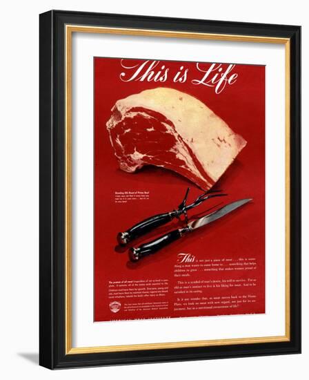 Meat, USA, 1940-null-Framed Giclee Print