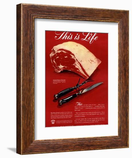 Meat, USA, 1940-null-Framed Giclee Print