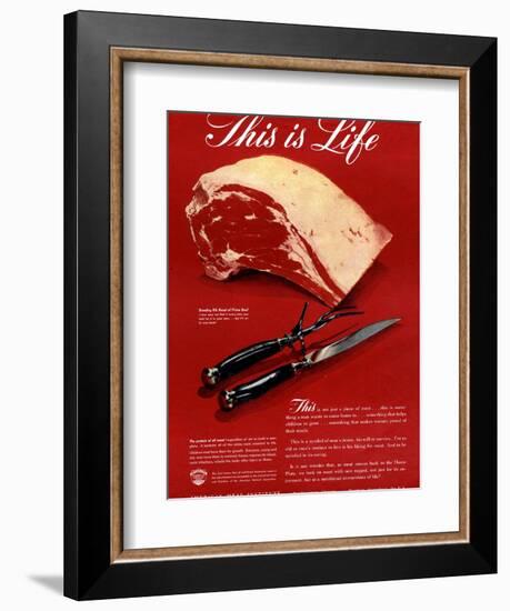 Meat, USA, 1940-null-Framed Giclee Print