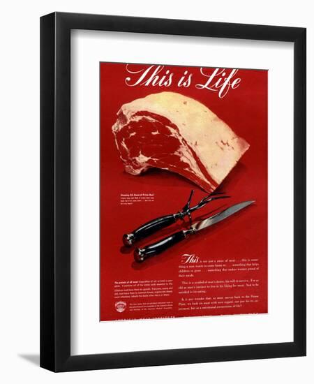Meat, USA, 1940-null-Framed Giclee Print
