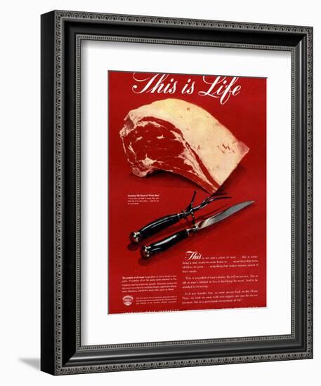 Meat, USA, 1940--Framed Giclee Print