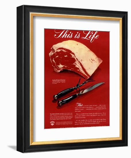 Meat, USA, 1940-null-Framed Giclee Print