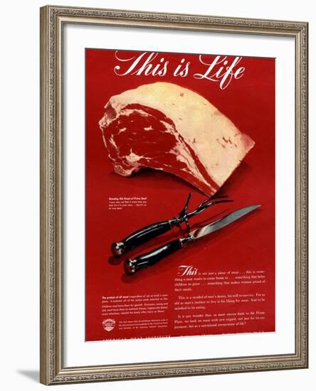 Meat, USA, 1940-null-Framed Giclee Print