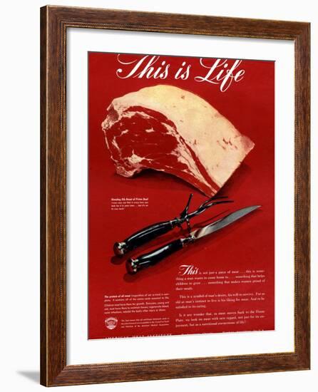 Meat, USA, 1940-null-Framed Giclee Print