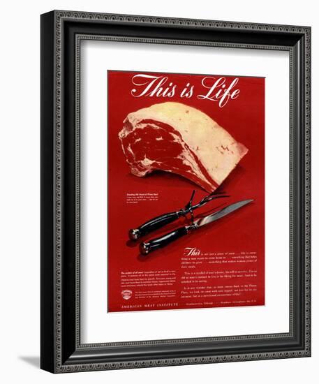 Meat, USA, 1940-null-Framed Giclee Print