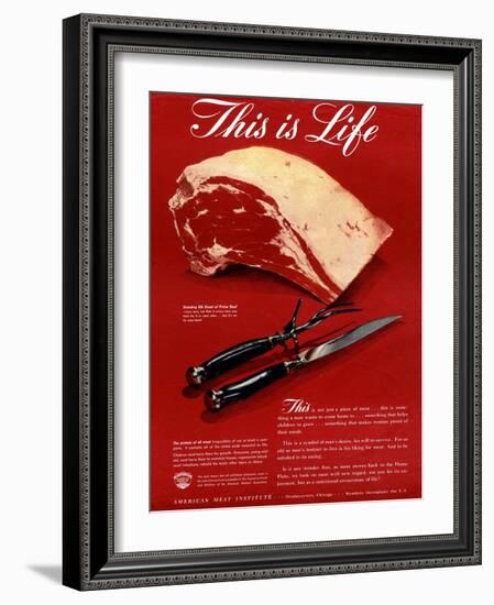 Meat, USA, 1940-null-Framed Giclee Print