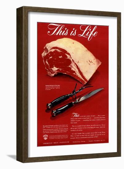 Meat, USA, 1940-null-Framed Giclee Print