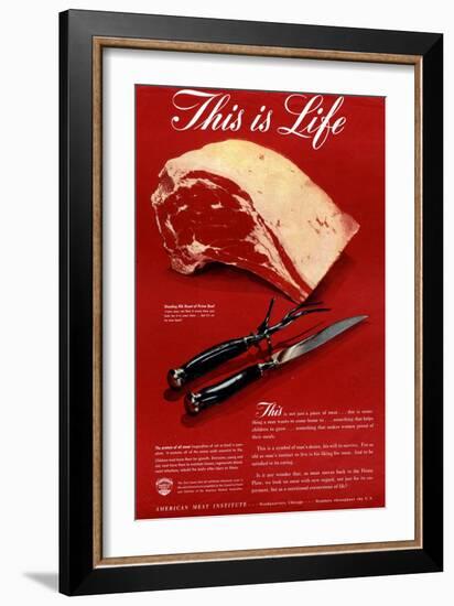 Meat, USA, 1940-null-Framed Giclee Print