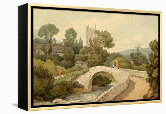 Meavy pencil, pen, grey ink and watercolor-John White Abbott-Framed Premier Image Canvas