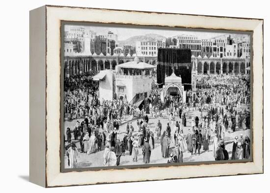 Mecca's Great Mosque, Mecca, Saudi Arabia, 1922-null-Framed Premier Image Canvas