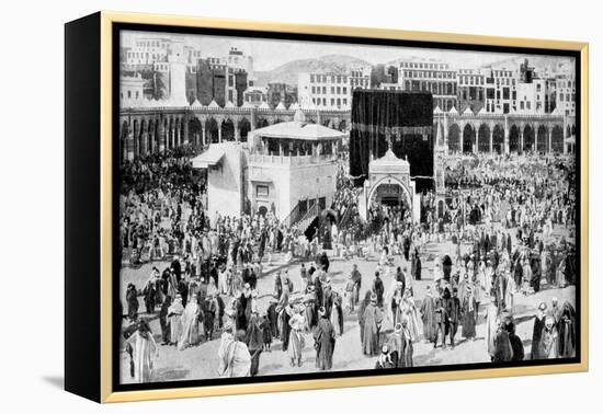 Mecca's Great Mosque, Mecca, Saudi Arabia, 1922-null-Framed Premier Image Canvas