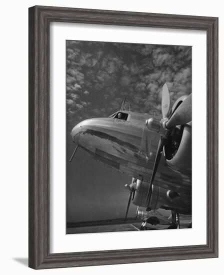 Mechanic Testing the Radio Equipment Attached to the C39 Cargo Plane-Carl Mydans-Framed Photographic Print