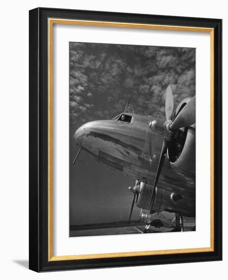 Mechanic Testing the Radio Equipment Attached to the C39 Cargo Plane-Carl Mydans-Framed Photographic Print