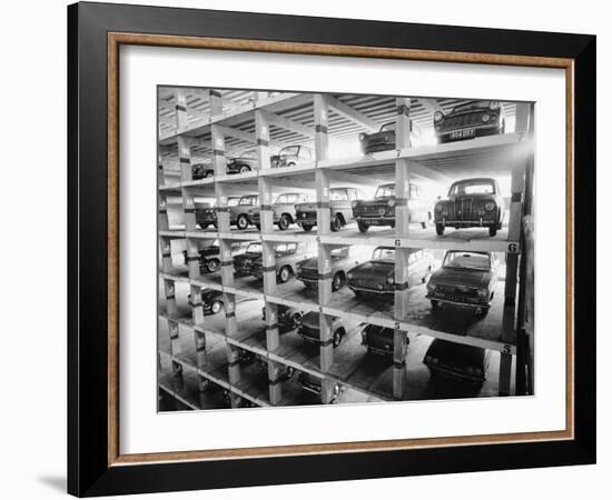 Mechanical Car Parl in Operation on Shoe Lane, London. 1963-Arthur Sidey-Framed Photographic Print