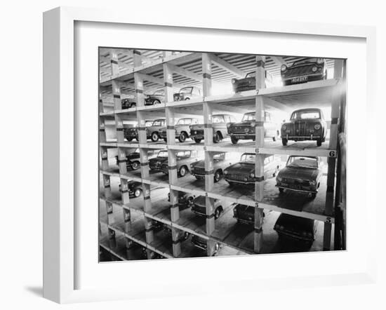 Mechanical Car Parl in Operation on Shoe Lane, London. 1963-Arthur Sidey-Framed Photographic Print