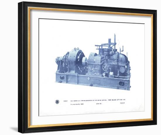 Mechanical Cyanotype II-Chris Dunker-Framed Giclee Print