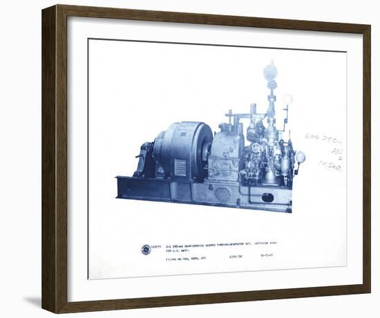 Mechanical Cyanotype VII-Chris Dunker-Framed Giclee Print