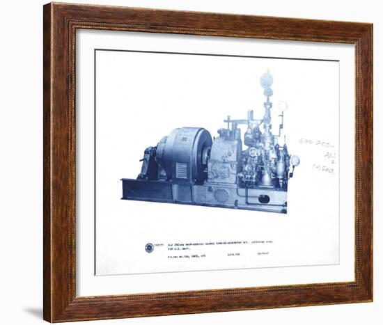 Mechanical Cyanotype VII-Chris Dunker-Framed Giclee Print