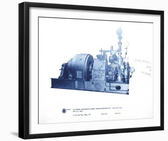 Mechanical Cyanotype VII-Chris Dunker-Framed Giclee Print