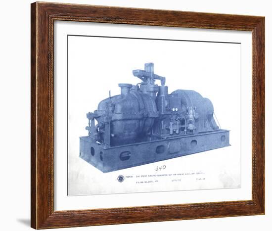 Mechanical Cyanotype VIII-Chris Dunker-Framed Giclee Print