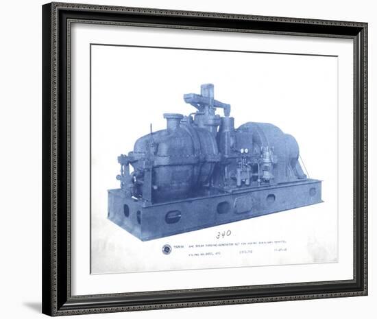 Mechanical Cyanotype VIII-Chris Dunker-Framed Giclee Print