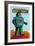 Mechanical Green Mighty Robot with Spark-null-Framed Art Print