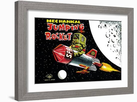 Mechanical Jumping Rocket-null-Framed Art Print
